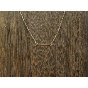 18" Sterling Silver Arrow Gold Plated  Necklace Vintage Minimalist Everyday